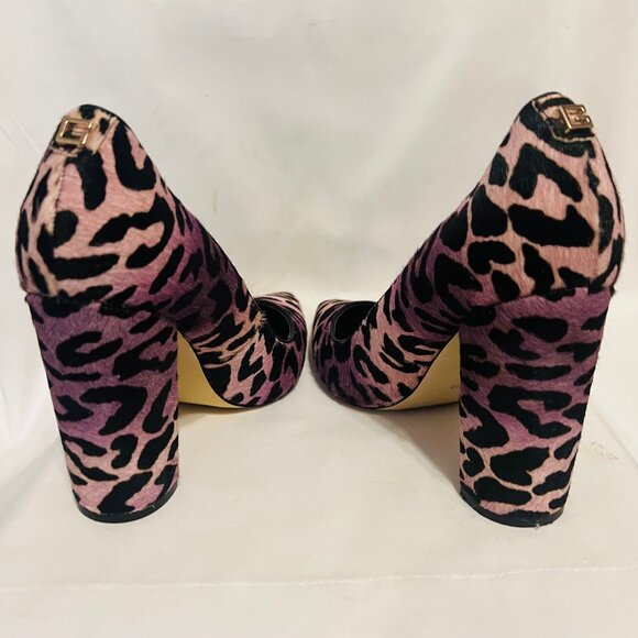 Guess Abagail Y2 Dark Purple/Black Real Calf Fur Animal Print Hide-Leather-Sz. 9 - Picture 8 of 16